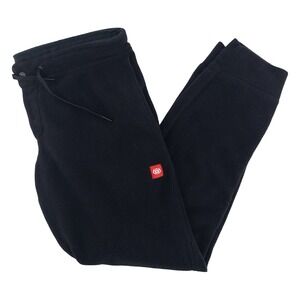 686 Mens Large Smarty Cargo Fleece Liner Pants Black Drawstring Ski Snowboard
